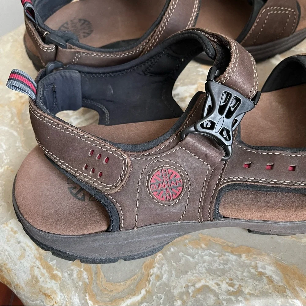 Dunham Nolan Men's 11 Java Brown Outdoor Comfort Sandals Hiking Waterproof Comfy
